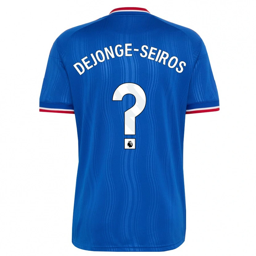 Danxen Criança Camisola Edson Dejonge-Seiros #0 Azul Branco Vermelho Alternativa 2026/27 Camisa Brasil