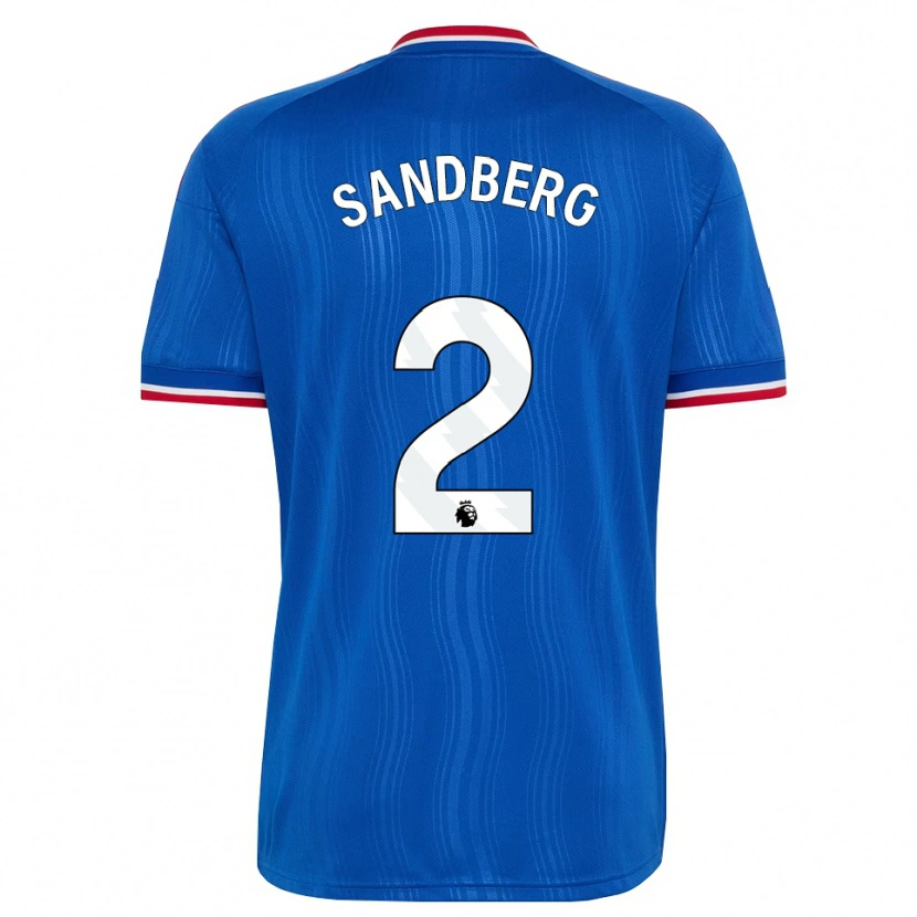 Danxen Criança Camisola Anna Sandberg #2 Azul Branco Vermelho Alternativa 2026/27 Camisa Brasil