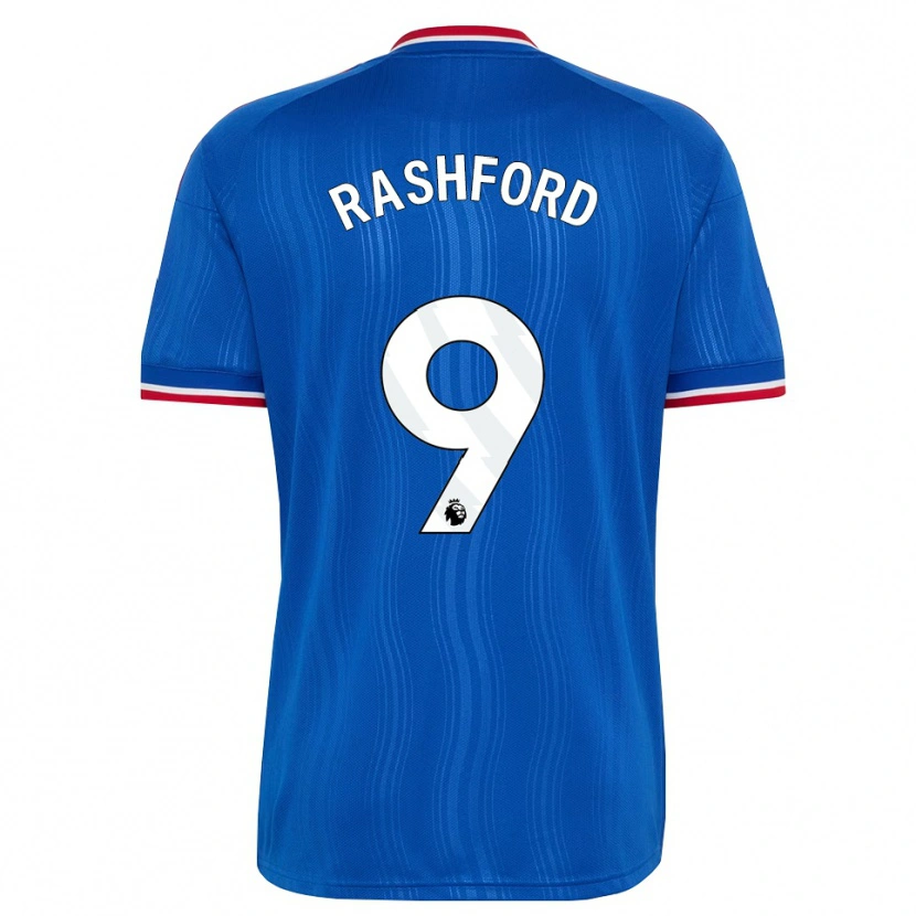 Danxen Criança Camisola Marcus Rashford #9 Azul Branco Vermelho Alternativa 2026/27 Camisa Brasil