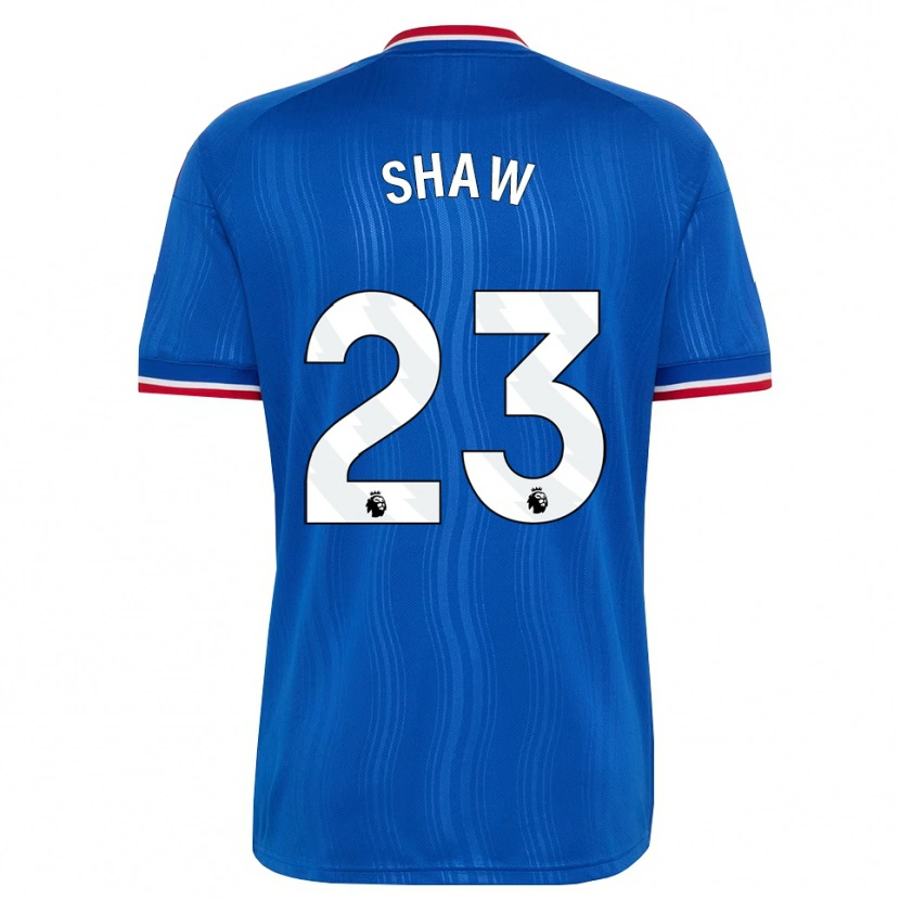 Danxen Criança Camisola Luke Shaw #23 Azul Branco Vermelho Alternativa 2026/27 Camisa Brasil