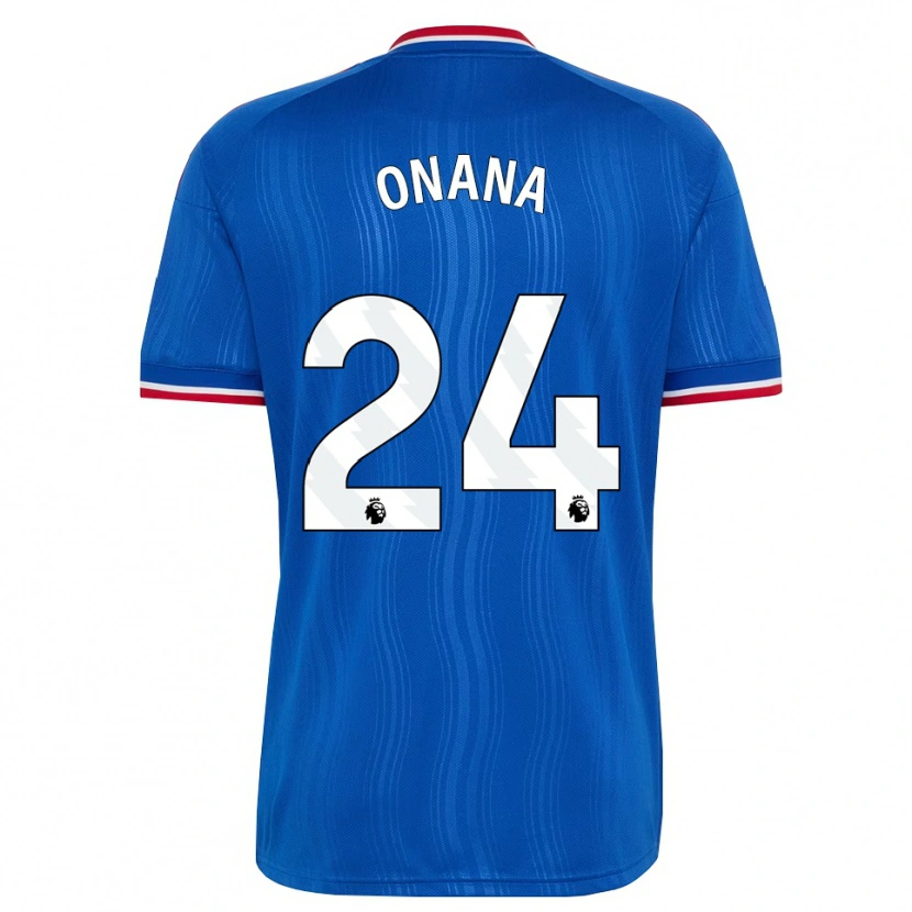 Danxen Criança Camisola Andre Onana #24 Azul Branco Vermelho Alternativa 2026/27 Camisa Brasil