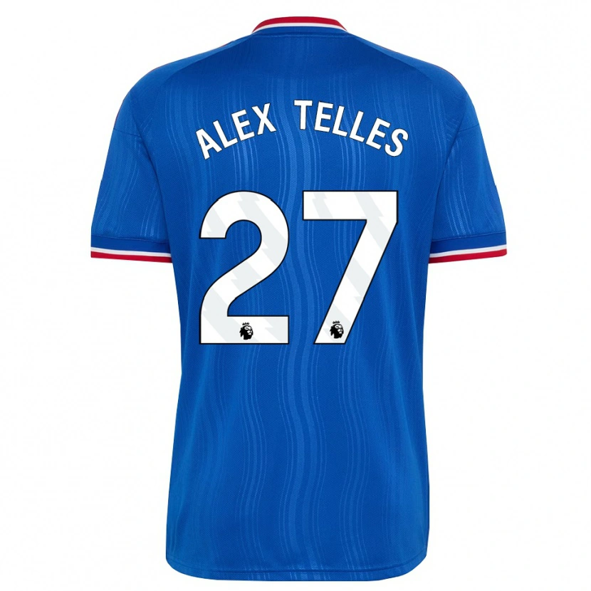 Danxen Criança Camisola Alex Nicolao Telles #27 Azul Branco Vermelho Alternativa 2026/27 Camisa Brasil
