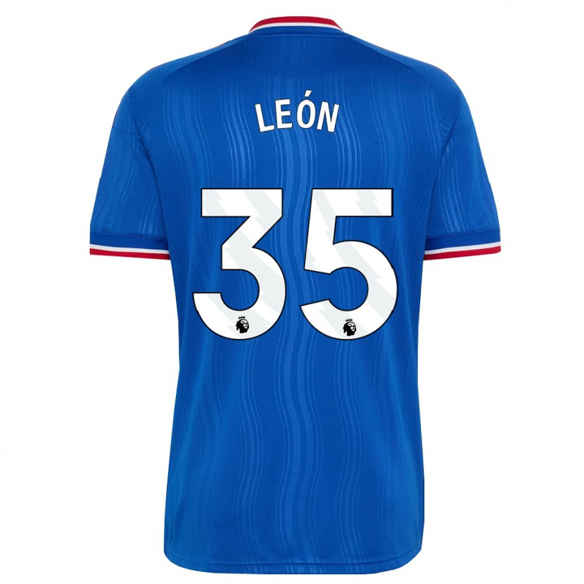 Danxen Criança Camisola Diego León #35 Azul Branco Vermelho Alternativa 2026/27 Camisa Brasil