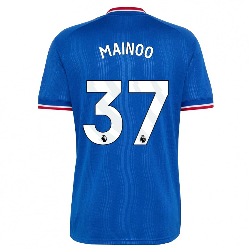 Danxen Criança Camisola Kobbie Mainoo #37 Azul Branco Vermelho Alternativa 2026/27 Camisa Brasil