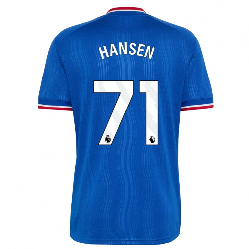 Danxen Criança Camisola Isak Hansen-Aaroen #71 Azul Branco Vermelho Alternativa 2026/27 Camisa Brasil