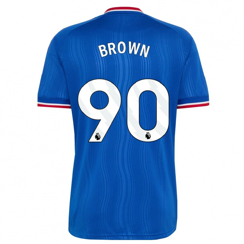 Danxen Criança Camisola Nathaniel-Junior Brown #90 Azul Branco Vermelho Alternativa 2026/27 Camisa Brasil