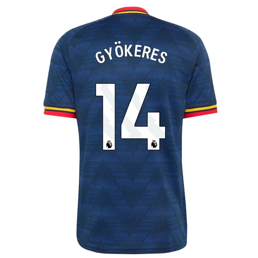 Danxen Criança Camisola Viktor Gyökeres #14 Midnightblue Amarelo Vermelho Alternativa 2026/27 Camisa Brasil