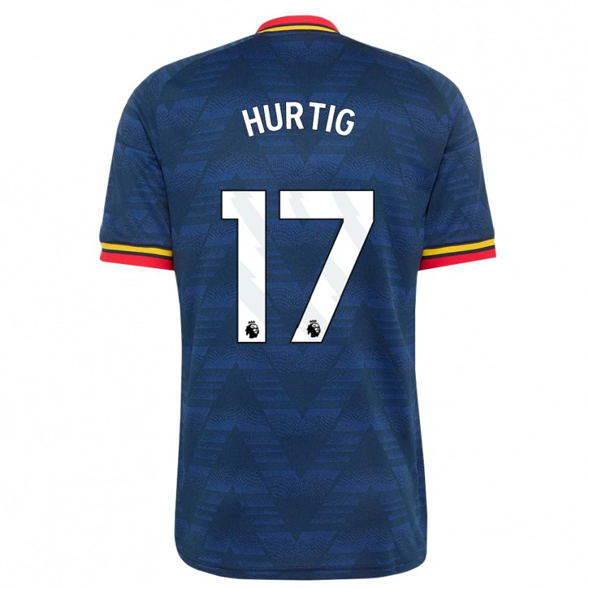 Danxen Criança Camisola Lina Hurtig #17 Midnightblue Amarelo Vermelho Alternativa 2026/27 Camisa Brasil