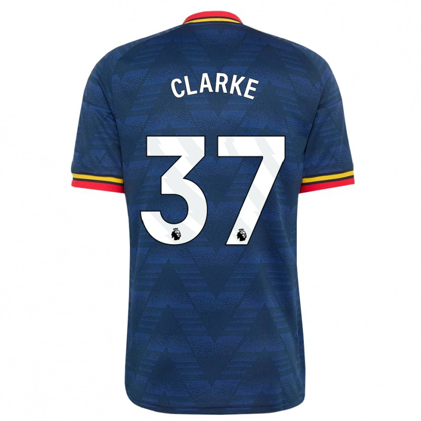 Danxen Criança Camisola Brayden Clarke #37 Midnightblue Amarelo Vermelho Alternativa 2026/27 Camisa Brasil