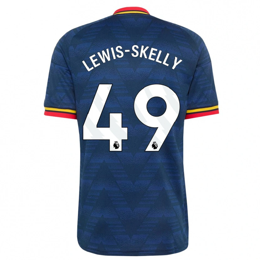 Danxen Criança Camisola Myles Lewis-Skelly #49 Midnightblue Amarelo Vermelho Alternativa 2026/27 Camisa Brasil