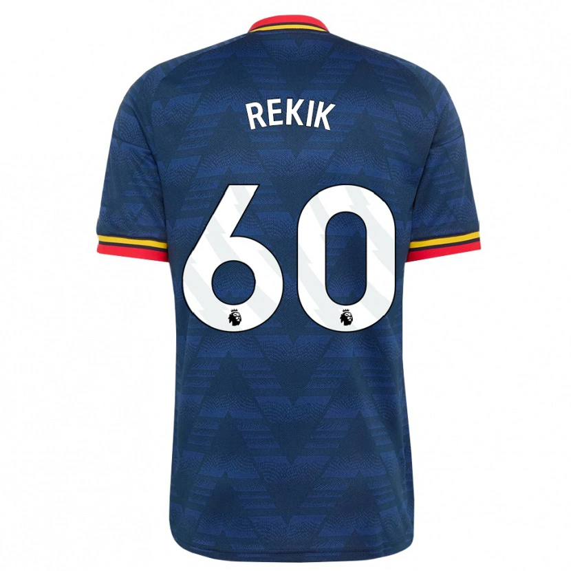 Danxen Criança Camisola Omar Rekik #60 Midnightblue Amarelo Vermelho Alternativa 2026/27 Camisa Brasil