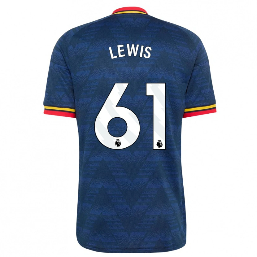 Danxen Criança Camisola George Lewis #61 Midnightblue Amarelo Vermelho Alternativa 2026/27 Camisa Brasil