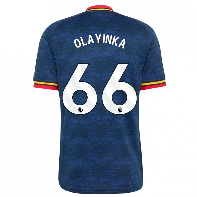 Danxen Criança Camisola James Olayinka #66 Midnightblue Amarelo Vermelho Alternativa 2026/27 Camisa Brasil