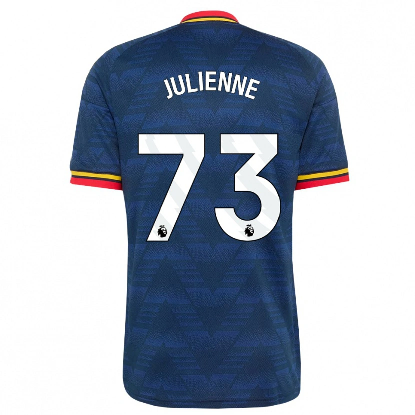 Danxen Criança Camisola Theo Julienne #73 Midnightblue Amarelo Vermelho Alternativa 2026/27 Camisa Brasil