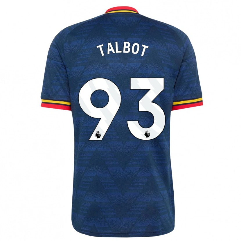 Danxen Criança Camisola Jack Talbot #93 Midnightblue Amarelo Vermelho Alternativa 2026/27 Camisa Brasil