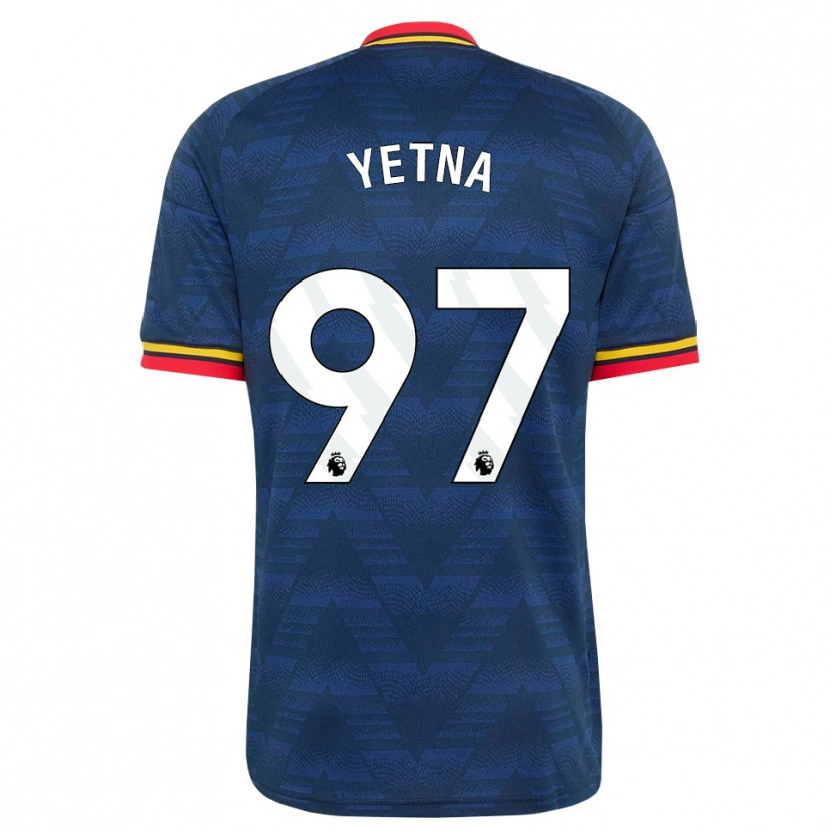 Danxen Criança Camisola Mikael Yetna #97 Midnightblue Amarelo Vermelho Alternativa 2026/27 Camisa Brasil