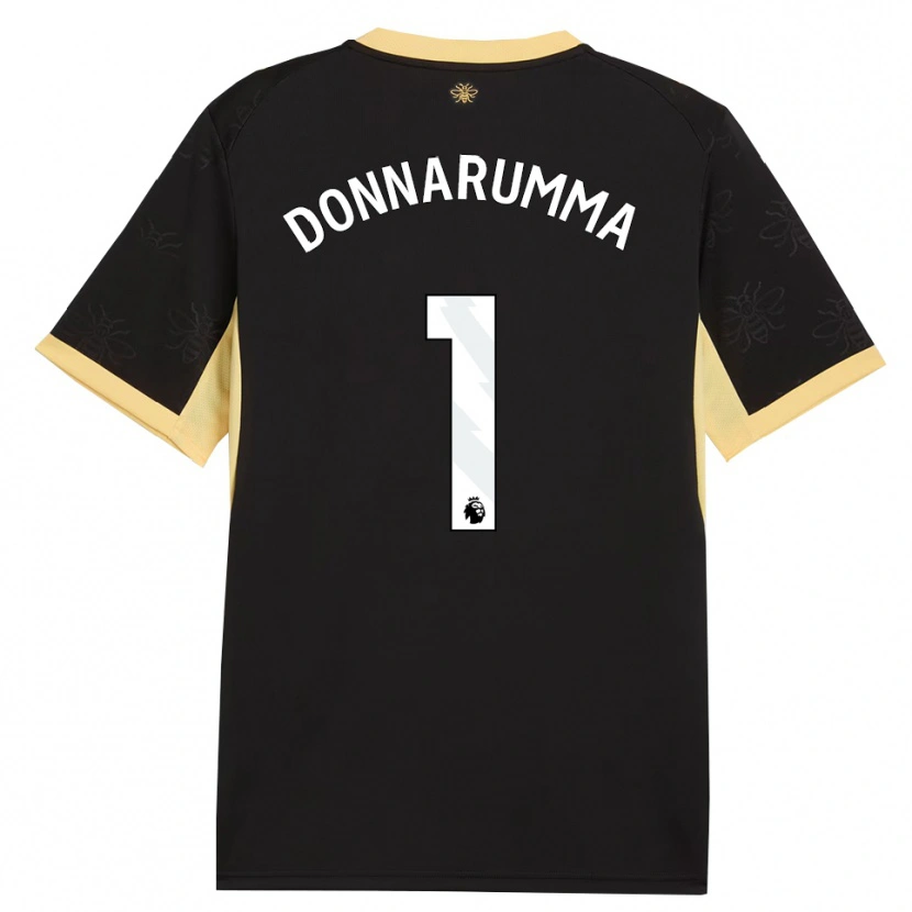 Danxen Criança Camisola Gianluigi Donnarumma #1 Preto Amarelo Alternativa 2026/27 Camisa Brasil