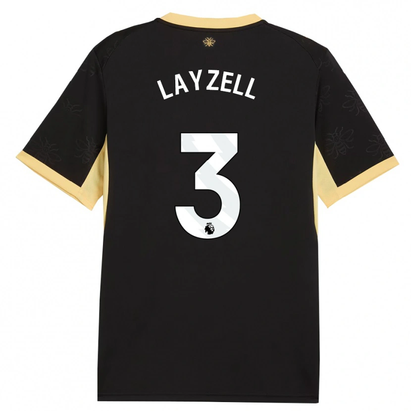 Danxen Criança Camisola Naomi Layzell #3 Preto Amarelo Alternativa 2026/27 Camisa Brasil
