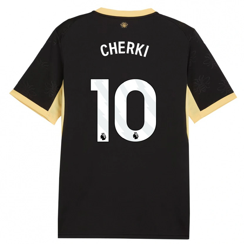 Danxen Criança Camisola Rayan Cherki #10 Preto Amarelo Alternativa 2026/27 Camisa Brasil