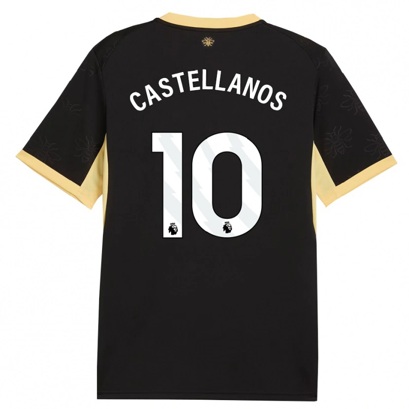 Danxen Criança Camisola Deyna Castellanos #10 Preto Amarelo Alternativa 2026/27 Camisa Brasil