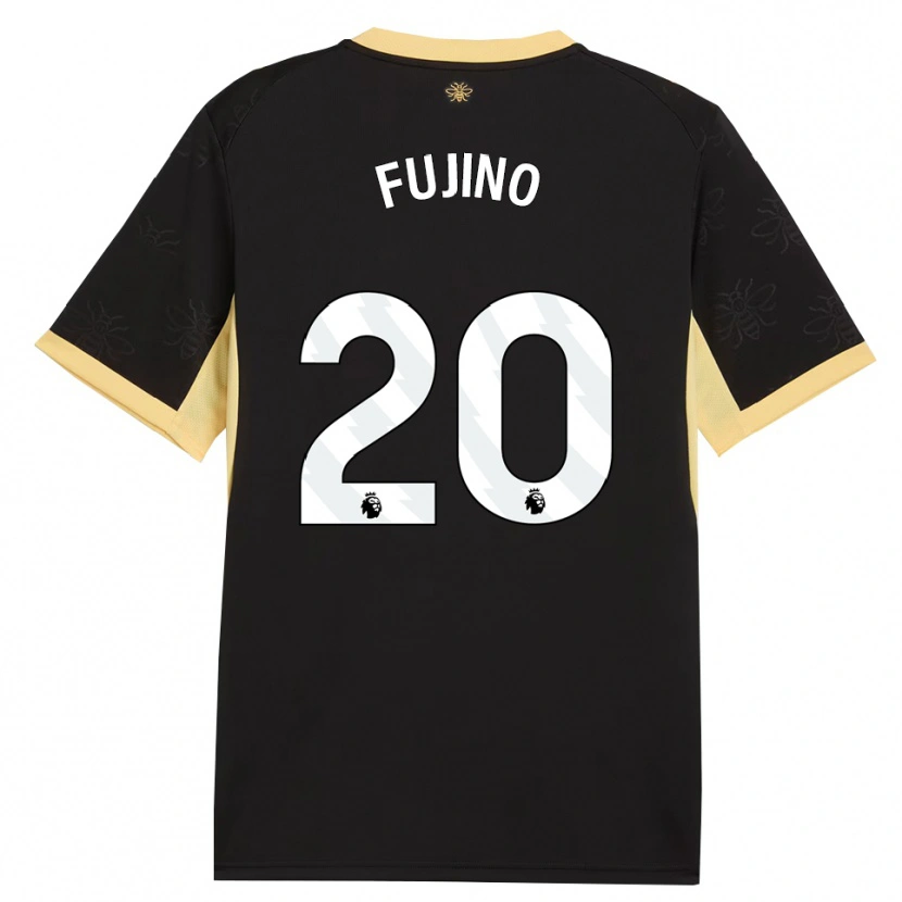 Danxen Criança Camisola Aoba Fujino #20 Preto Amarelo Alternativa 2026/27 Camisa Brasil