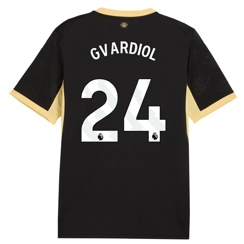 Danxen Criança Camisola Josko Gvardiol #24 Preto Amarelo Alternativa 2026/27 Camisa Brasil