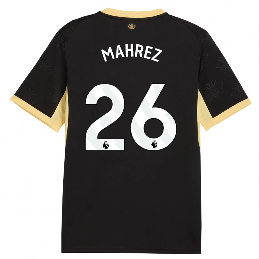 Danxen Criança Camisola Riyad Mahrez #26 Preto Amarelo Alternativa 2026/27 Camisa Brasil