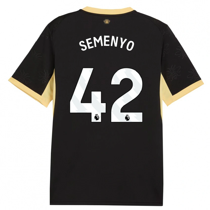 Danxen Criança Camisola Antoine Semenyo #42 Preto Amarelo Alternativa 2026/27 Camisa Brasil