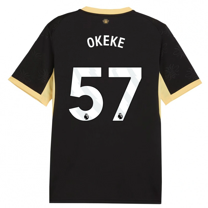 Danxen Criança Camisola Michael Okeke #57 Preto Amarelo Alternativa 2026/27 Camisa Brasil