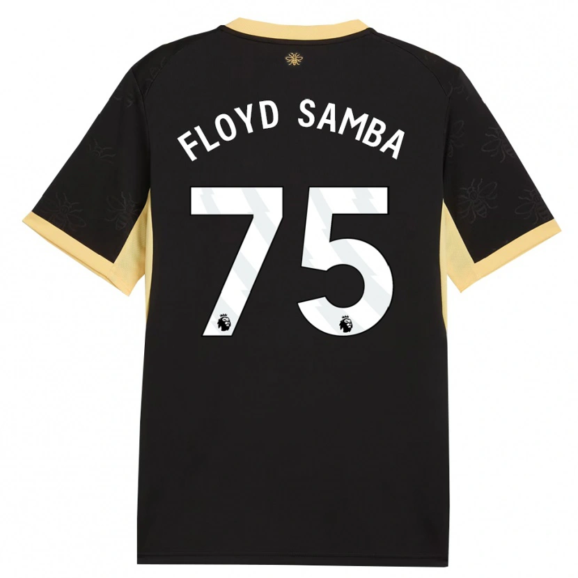 Danxen Criança Camisola Floyd Samba #75 Preto Amarelo Alternativa 2026/27 Camisa Brasil