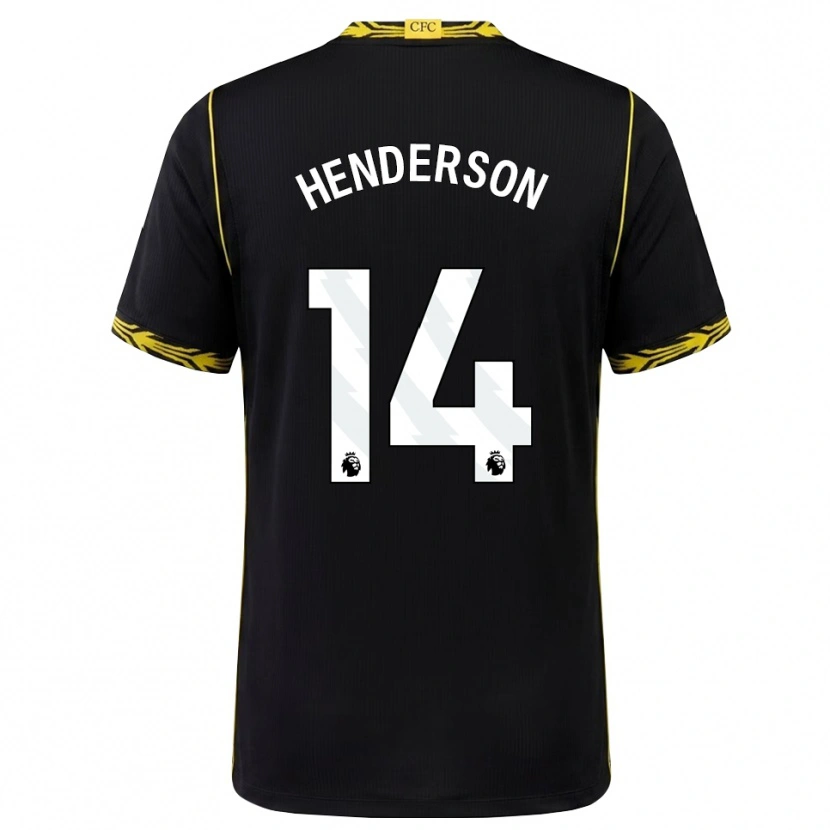 Danxen Criança Camisola Jordan Henderson #14 Preto Amarelo Alternativa 2026/27 Camisa Brasil
