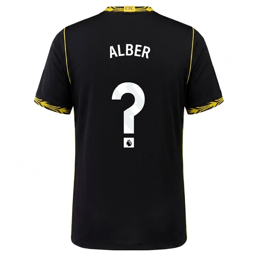 Danxen Criança Camisola Mara Alber #0 Preto Amarelo Alternativa 2026/27 Camisa Brasil