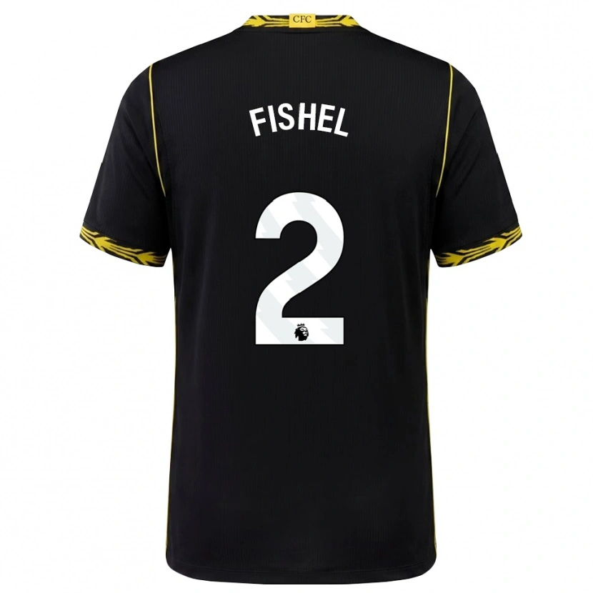 Danxen Criança Camisola Mia Fishel #2 Preto Amarelo Alternativa 2026/27 Camisa Brasil