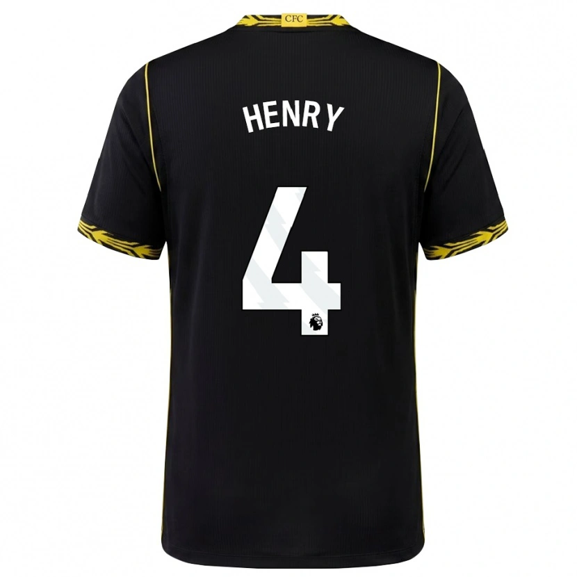 Danxen Criança Camisola Josh Henry #4 Preto Amarelo Alternativa 2026/27 Camisa Brasil