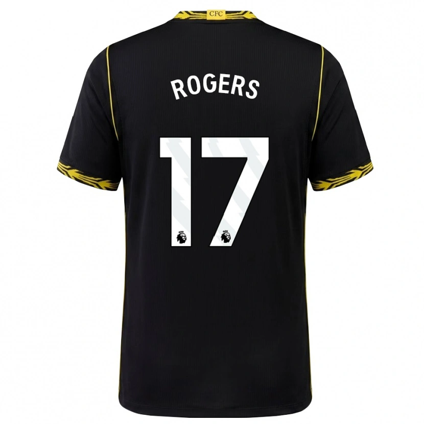 Danxen Criança Camisola Morgan Rogers #17 Preto Amarelo Alternativa 2026/27 Camisa Brasil