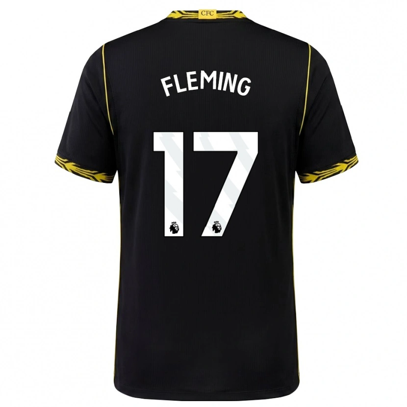 Danxen Criança Camisola Jessie Fleming #17 Preto Amarelo Alternativa 2026/27 Camisa Brasil