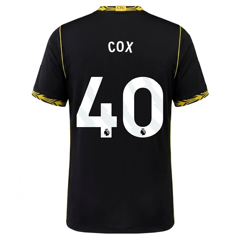 Danxen Criança Camisola Katie Cox #40 Preto Amarelo Alternativa 2026/27 Camisa Brasil