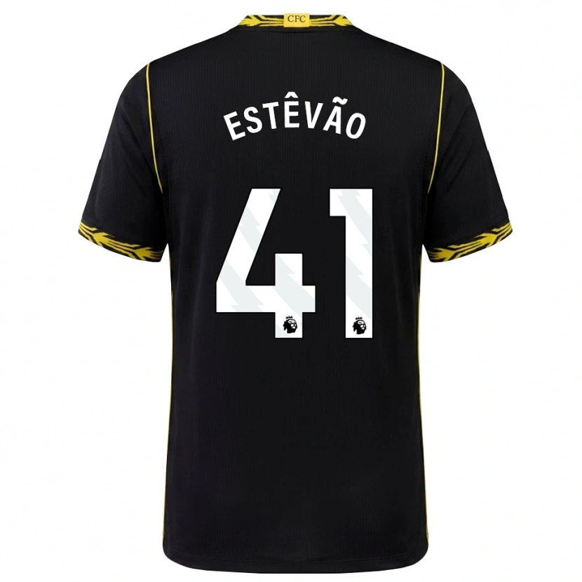 Danxen Criança Camisola Estêvão Willian Almeida De Oliveira Gonçalves #41 Preto Amarelo Alternativa 2026/27 Camisa Brasil