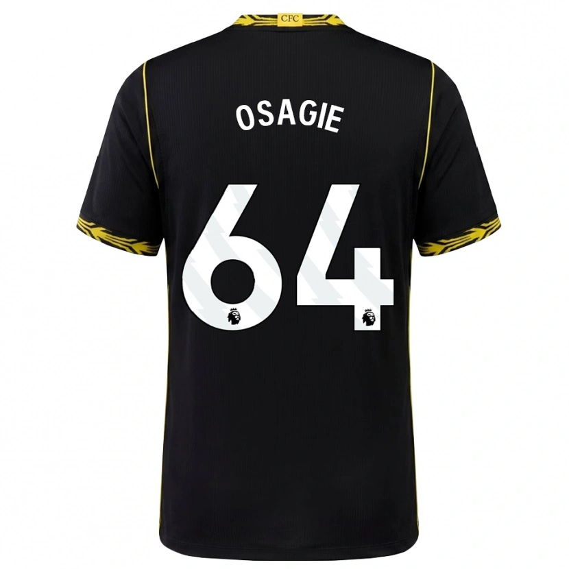 Danxen Criança Camisola Justin Osagie #64 Preto Amarelo Alternativa 2026/27 Camisa Brasil