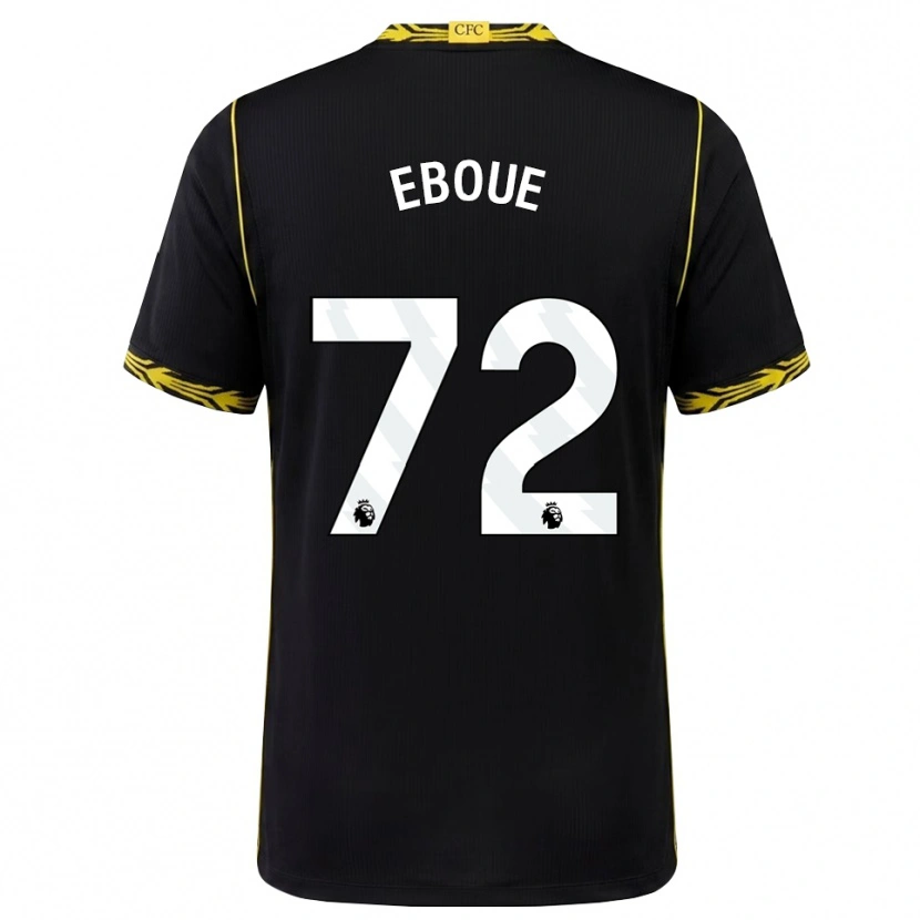 Danxen Criança Camisola Mathis Eboué #72 Preto Amarelo Alternativa 2026/27 Camisa Brasil