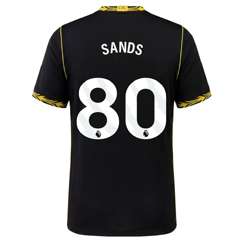 Danxen Criança Camisola Hudson Sands #80 Preto Amarelo Alternativa 2026/27 Camisa Brasil