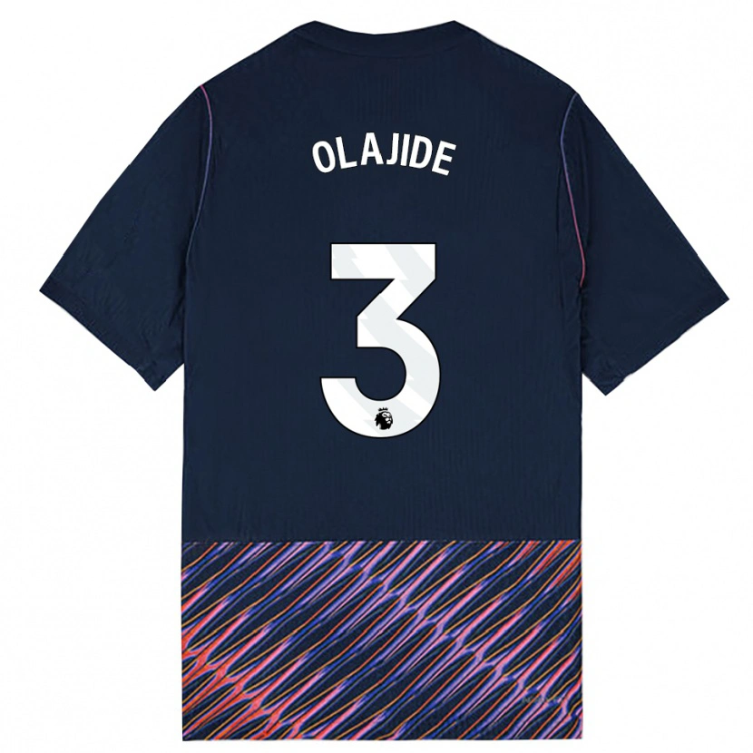 Danxen Criança Camisola Solomon Olajide #3 Azul Real Branco Alternativa 2026/27 Camisa Brasil
