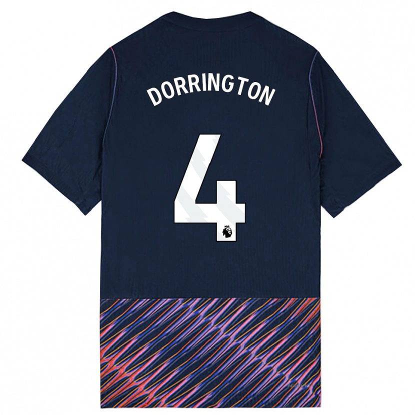 Danxen Criança Camisola Alfie Dorrington #4 Azul Real Branco Alternativa 2026/27 Camisa Brasil
