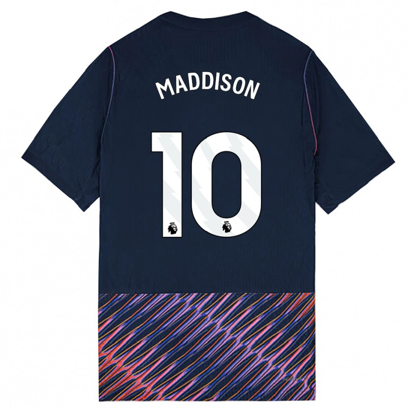 Danxen Criança Camisola James Maddison #10 Azul Real Branco Alternativa 2026/27 Camisa Brasil