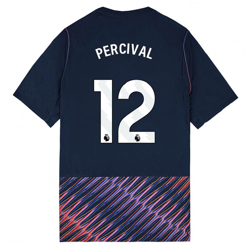 Danxen Criança Camisola Ria Percival #12 Azul Real Branco Alternativa 2026/27 Camisa Brasil