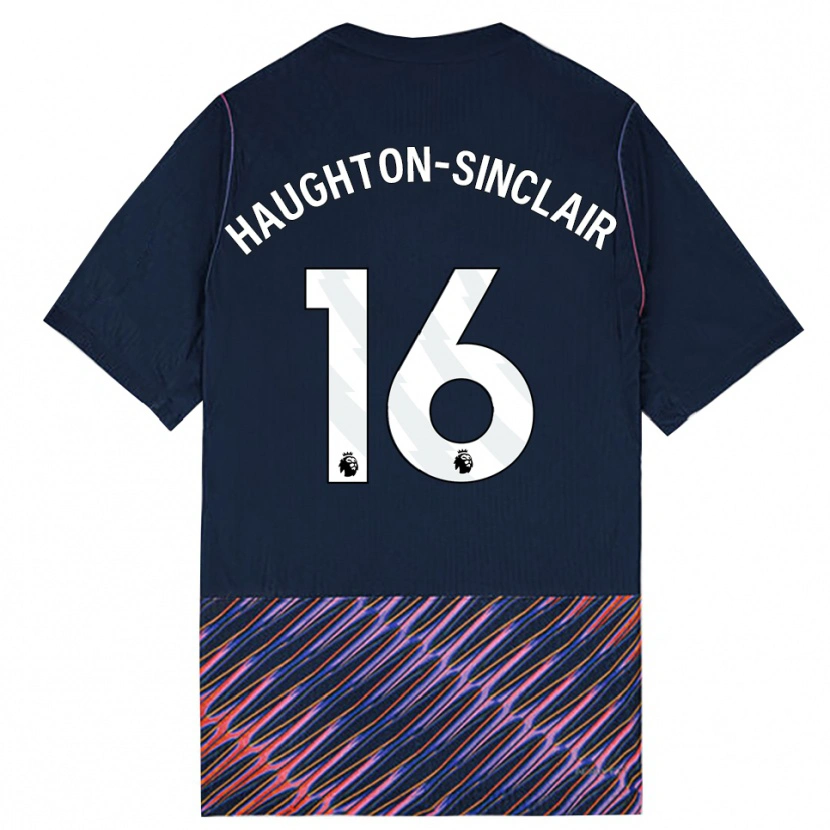 Danxen Criança Camisola Ashiah Haughton-Sinclair #16 Azul Real Branco Alternativa 2026/27 Camisa Brasil