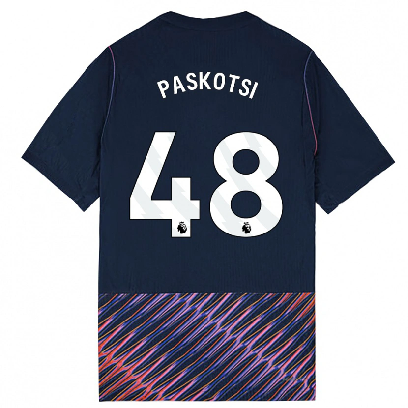 Danxen Criança Camisola Maksim Paskotsi #48 Azul Real Branco Alternativa 2026/27 Camisa Brasil