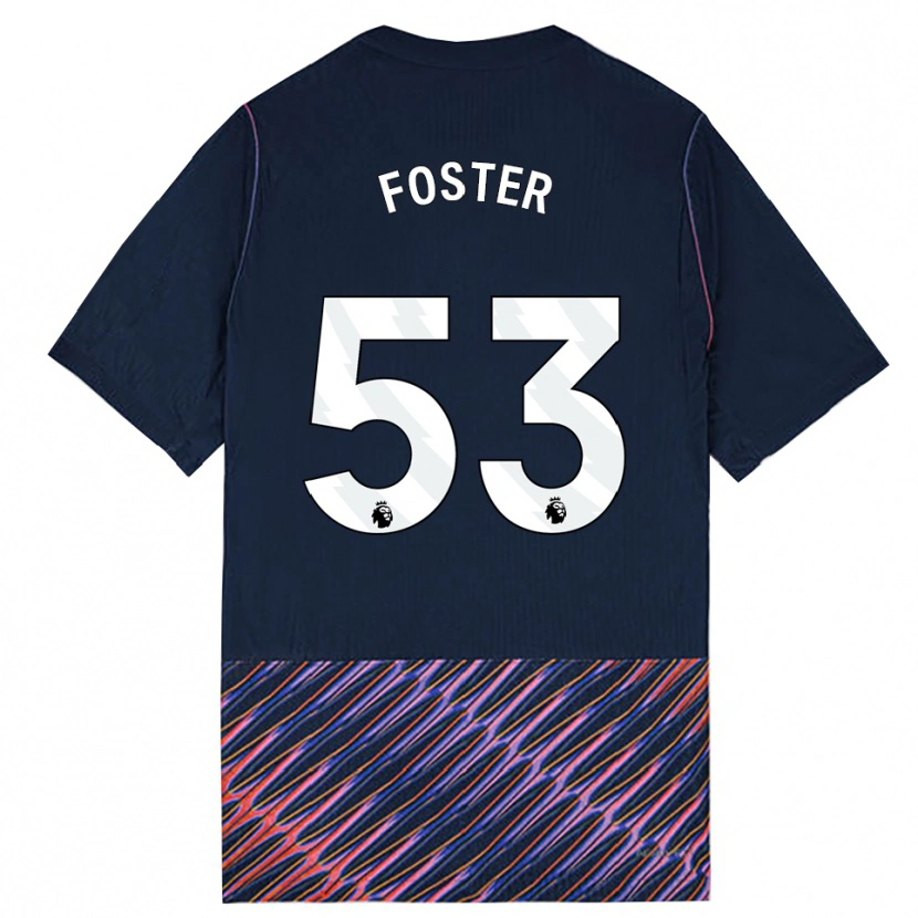 Danxen Criança Camisola Brooklyn Lyons Foster #53 Azul Real Branco Alternativa 2026/27 Camisa Brasil