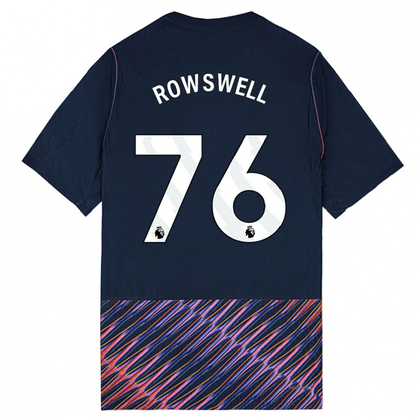 Danxen Criança Camisola James Rowswell #76 Azul Real Branco Alternativa 2026/27 Camisa Brasil