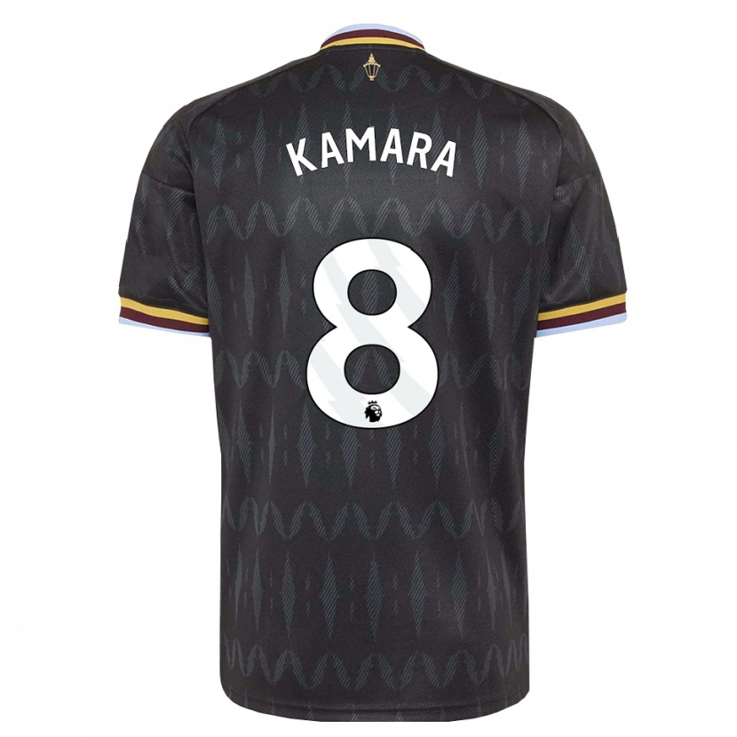 Danxen Criança Camisola Boubacar Kamara #8 Cornflowerblue Preto Amarelo Alternativa 2026/27 Camisa Brasil